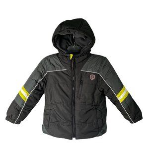 BOYS PROTECTION SYSTEM Kids hooded winter jacket, full zip, Small
